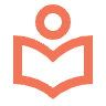 Reading or Education Icon | Orange Reading or Education Icon | Orange
